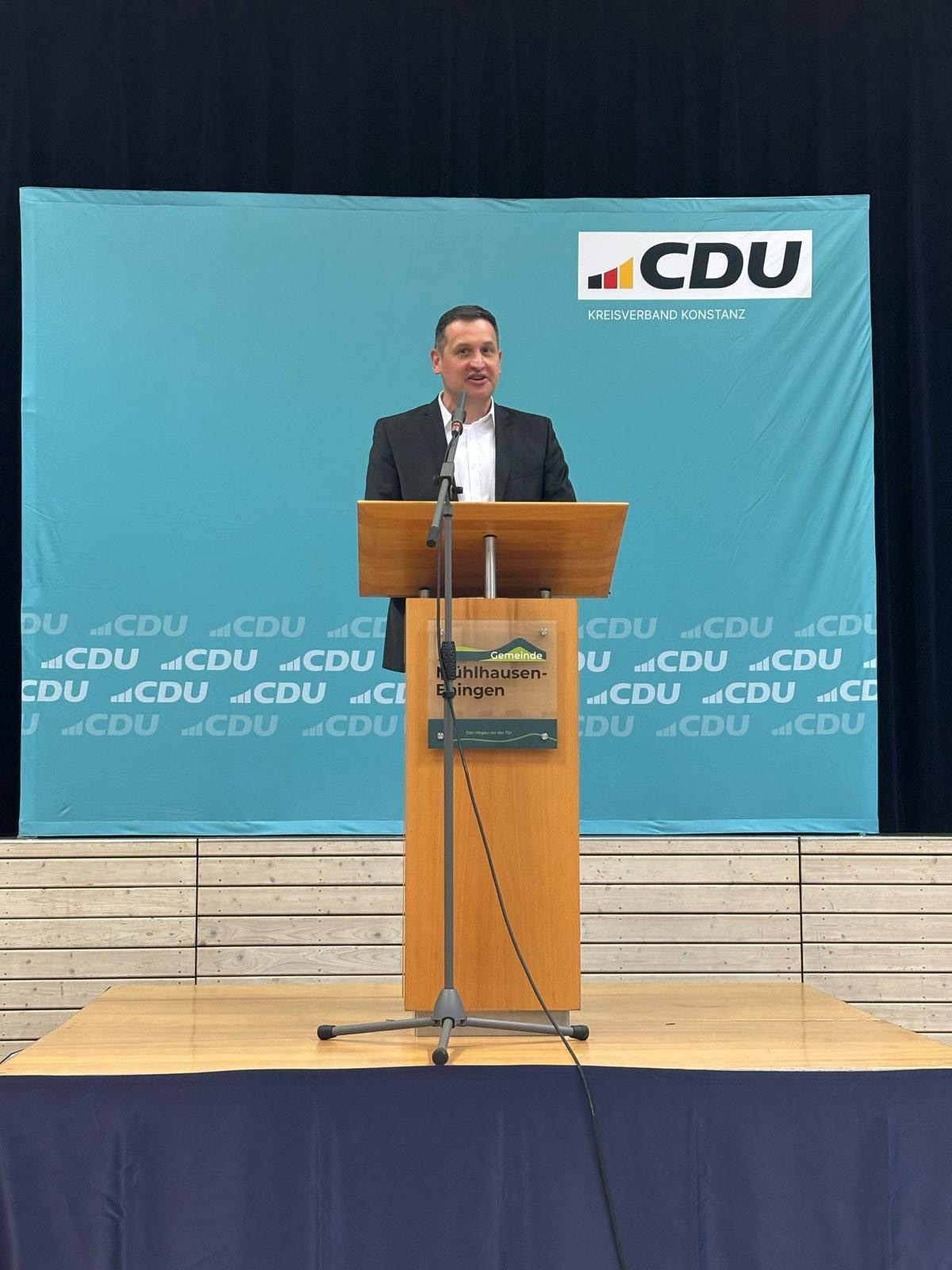 Christoph Stetter bei der Nominierungsrede als CDU-Kandidat für die Landtagswahl 2026